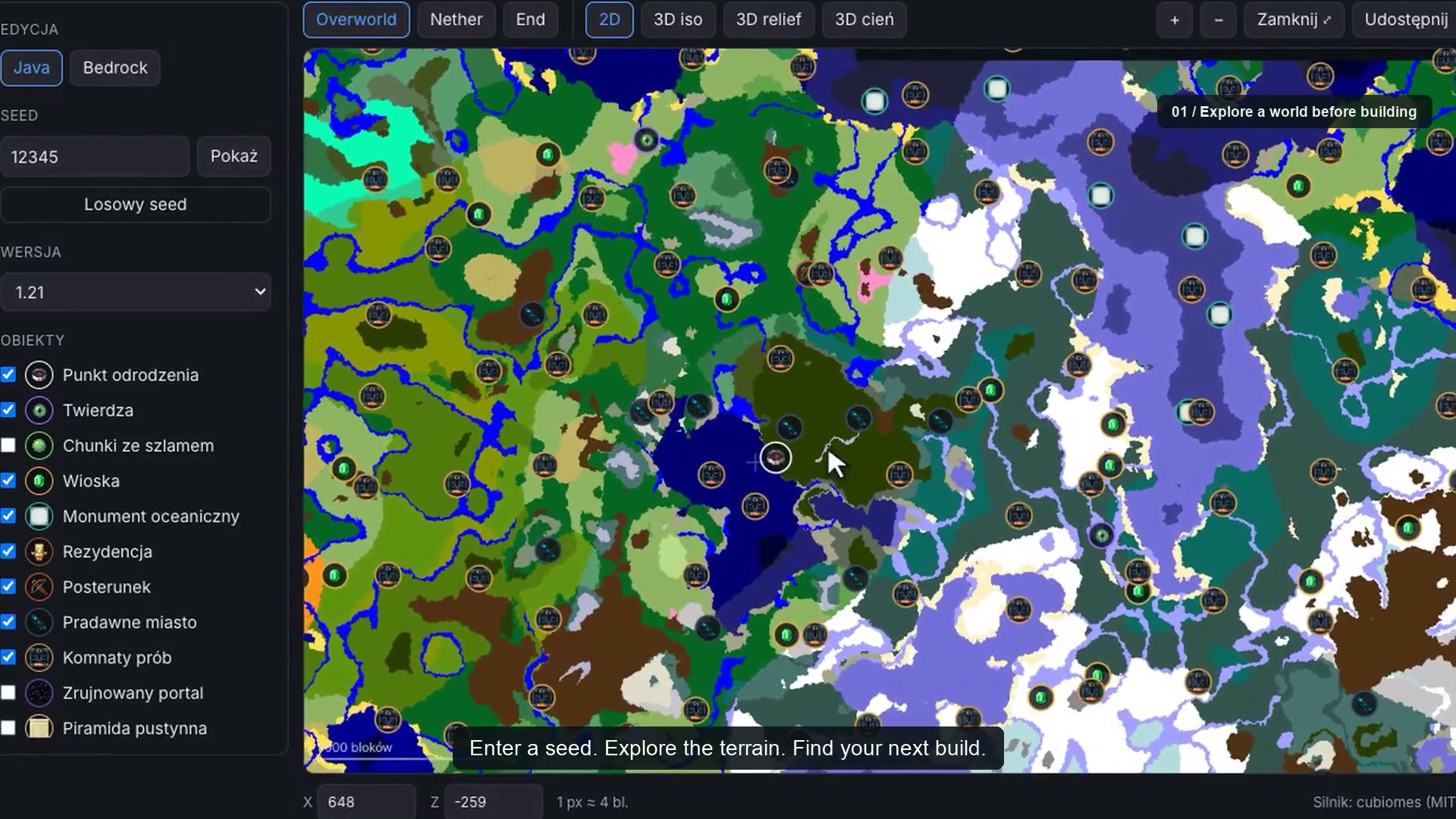 minecraft.pl interface