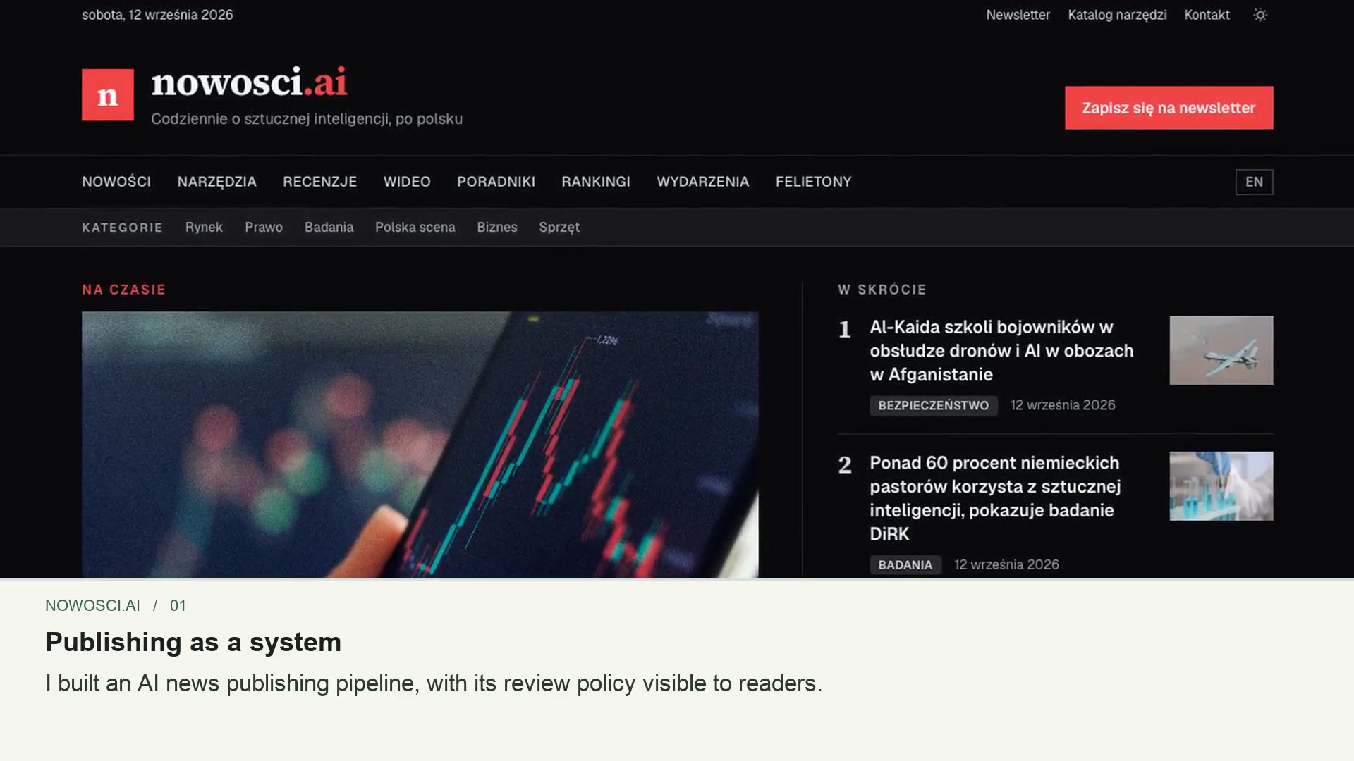 nowosci.ai interface